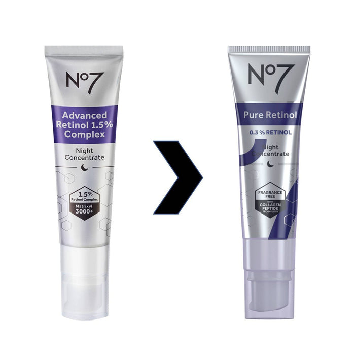 No7 Night Concentrate Facial Treatment - 0.3% Pure Retinol - 1 fl oz