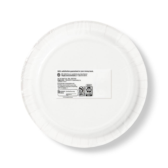 Halloween Disposable Plate 10" - Black Plaid - 24ct - up & up