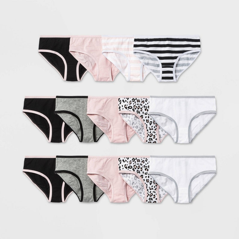 Girls' 14pk Animal Print Cotton Hipsters - Cat & Jack 10