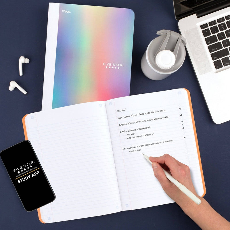 Five Star 100 Sheets College Ruled Technicolor Composition Book Holo