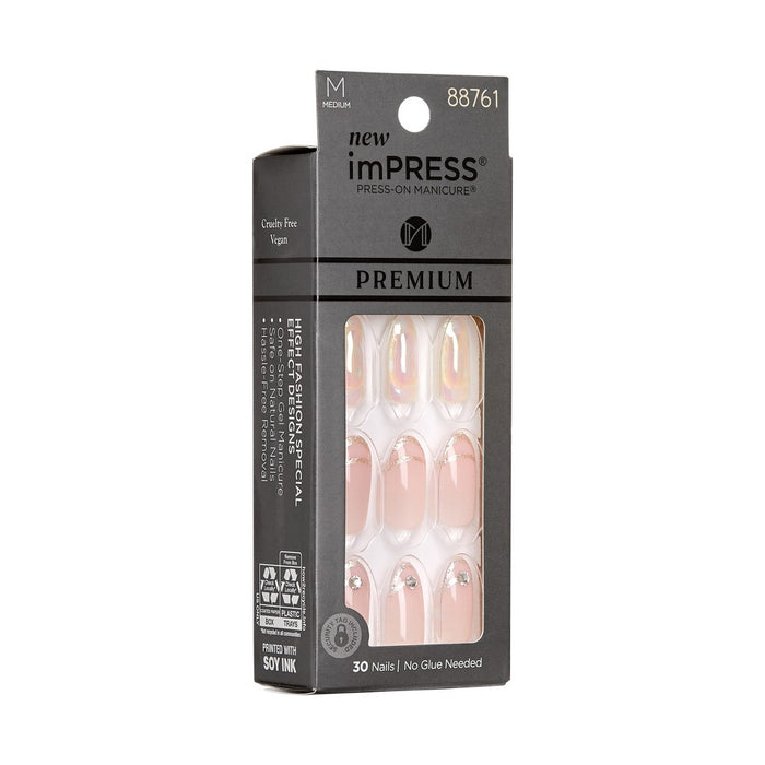 KISS Products Premium Medium Almond Press-On Fake Nails - All My Love - 33ct