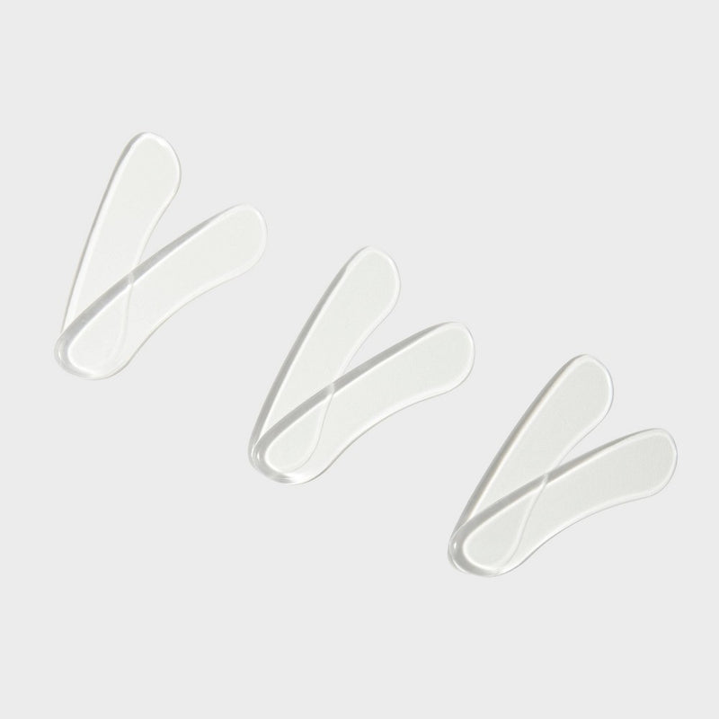 Fab Feet Women's by Foot Petals Back of Heel Gel Insoles Shoe Cushion Clear - 3 pairs
