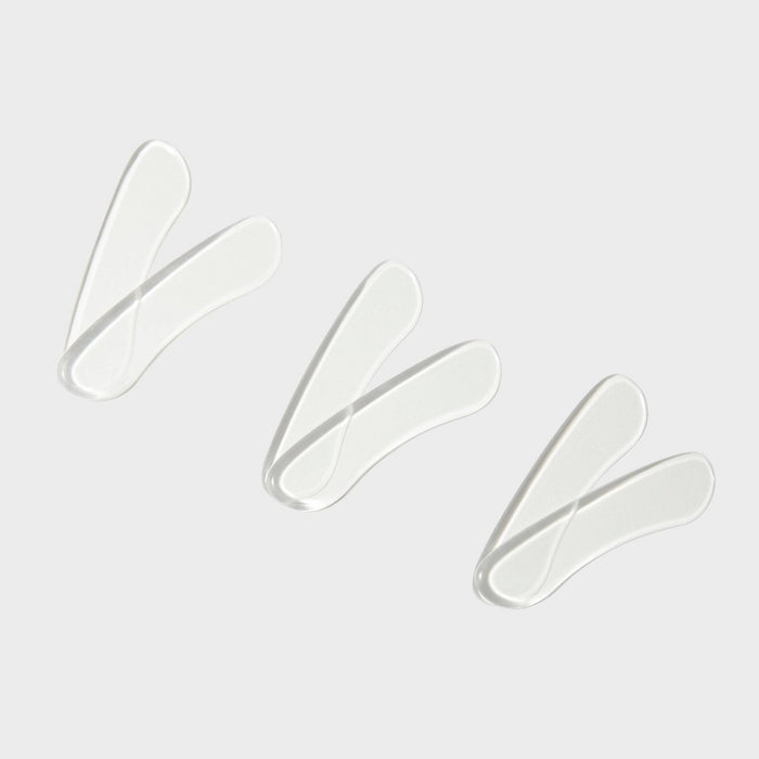 Fab Feet Women's by Foot Petals Back of Heel Gel Insoles Shoe Cushion Clear - 3 pairs