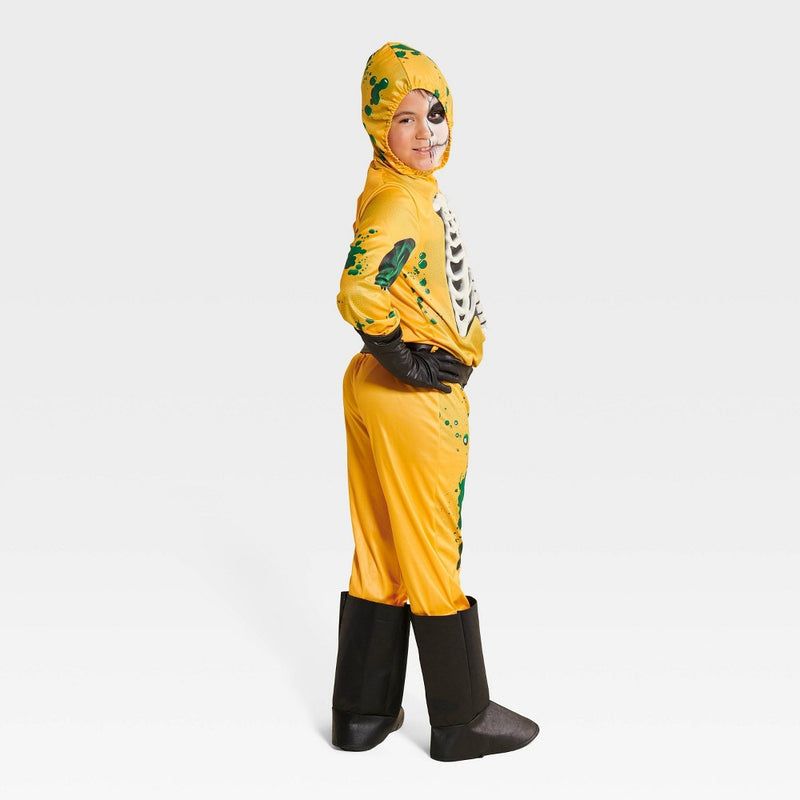 Kids' Glow in the Dark Biohazard Halloween Costume Jumpsuit S - Hyde & EEK! Boutique