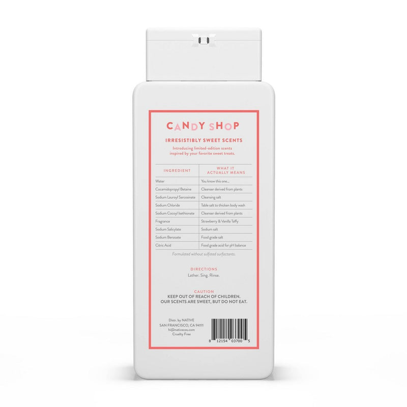 Native Limited Edition Strawberry & Vanilla Taffy Body Wash - 18 fl oz