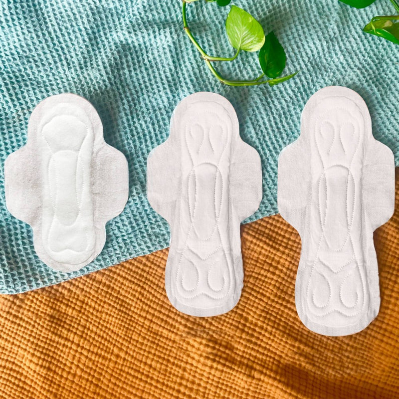 L . Pure Cotton Chlorine Free Top Layer Ultra Thin With Wing Overnight Unscented Absorbency Pads With Wings - 48ct