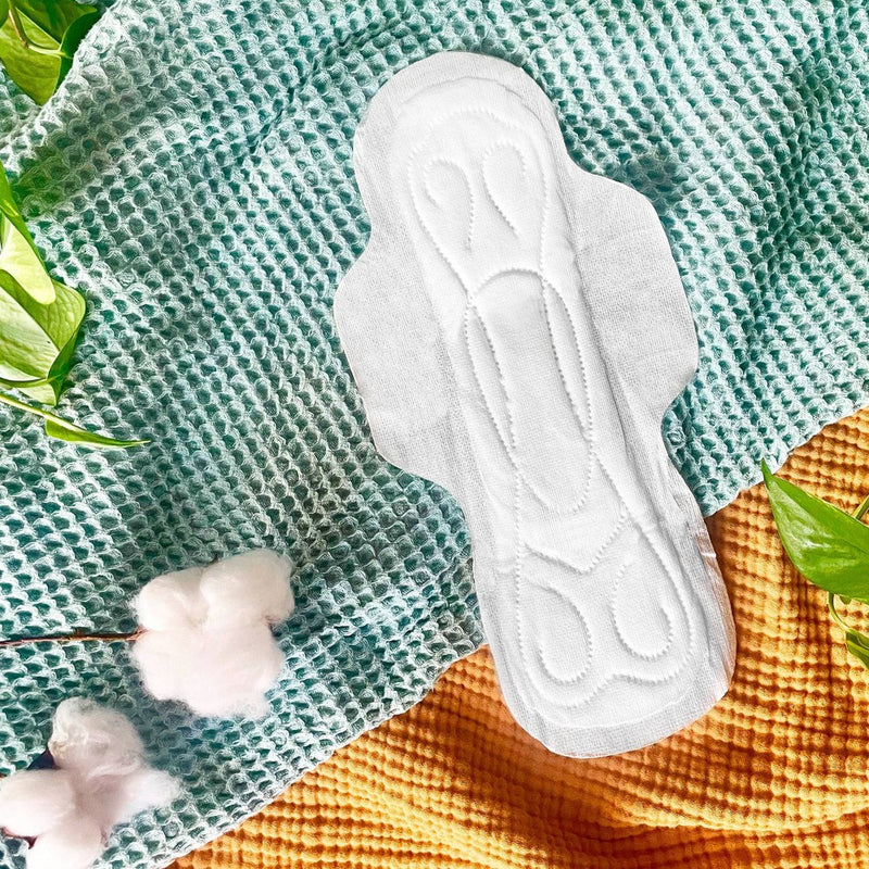L . Pure Cotton Chlorine Free Top Layer Ultra Thin With Wing Overnight Unscented Absorbency Pads With Wings - 48ct