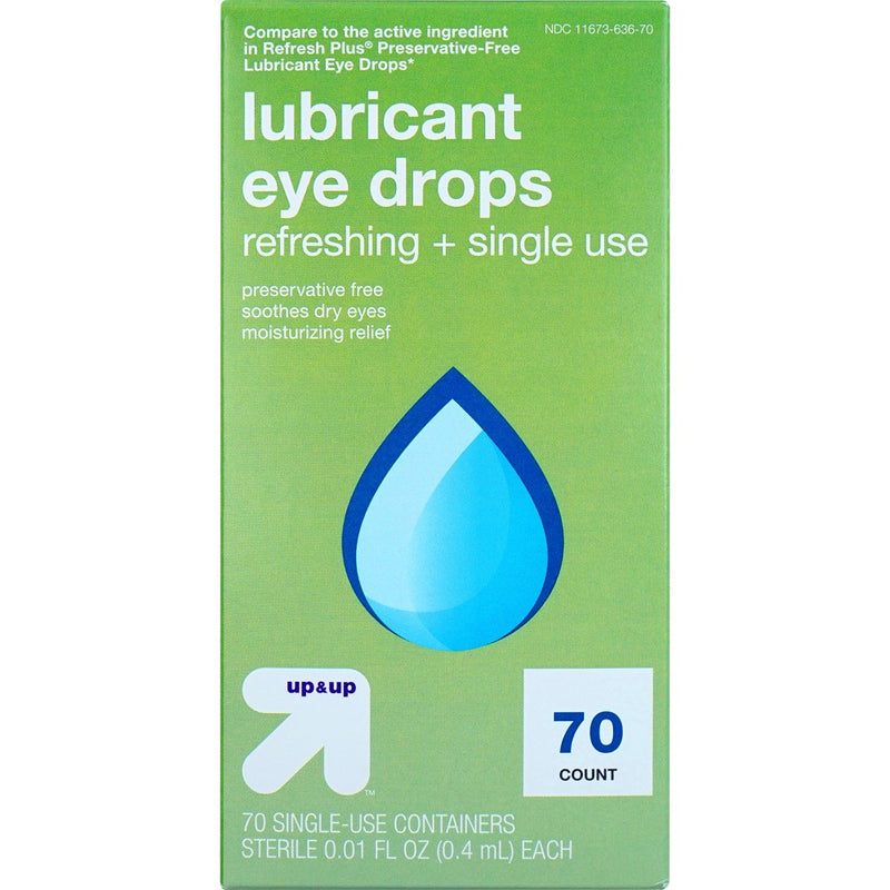 Lubricant Single Use Eye Drops - 70ct - up & up