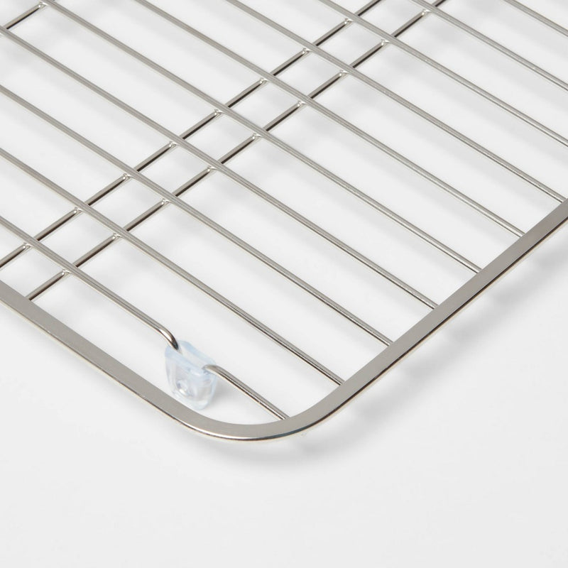 12.5"x 10.5" Wire Sink Mat Silver - Brightroom
