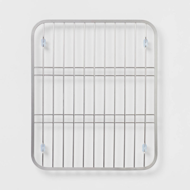 12.5"x 10.5" Wire Sink Mat Silver - Brightroom