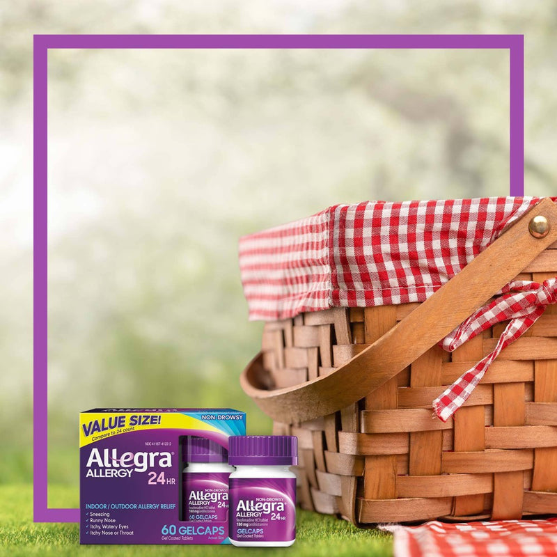 Allegra 24 Hour Allergy Relief Gel caps - Fexofenadine Hydrochloride - 60ct