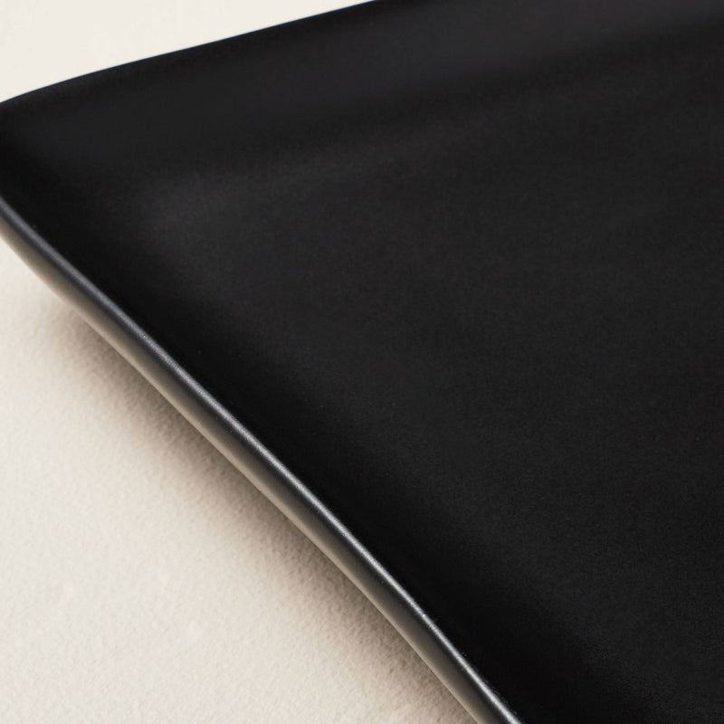Large Rectangle Matte Stoneware Serve Tray Black - Hearth & Hand with Magnolia