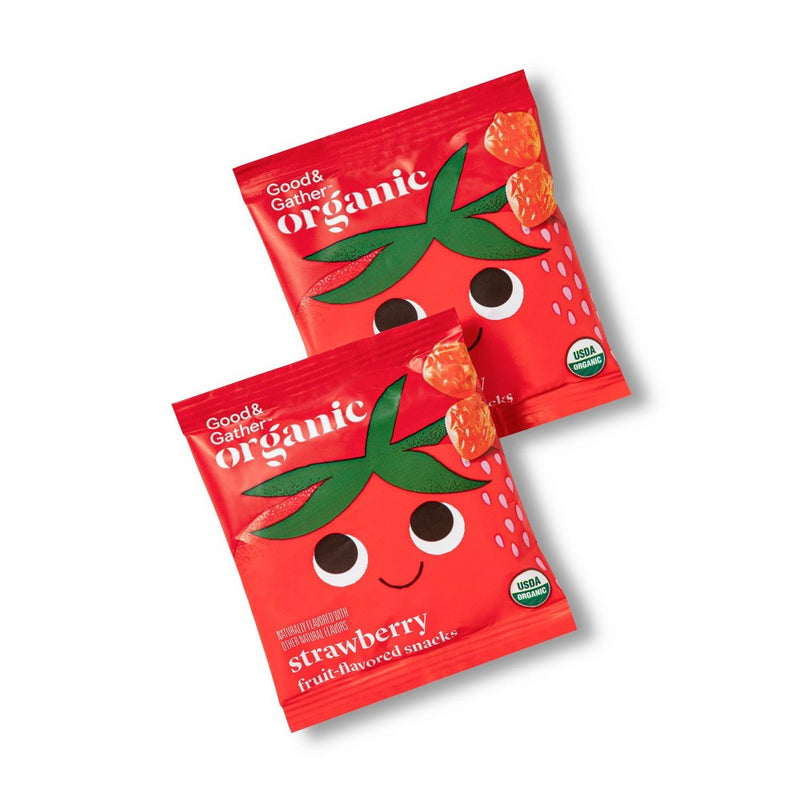 Organic Strawberry Fruit Snacks - 10ct - Good & Gather