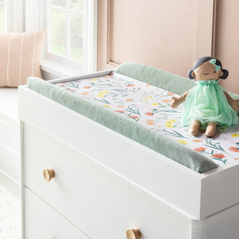 Wipeable Changing Pad Cover - Garden Floral - Cloud Island