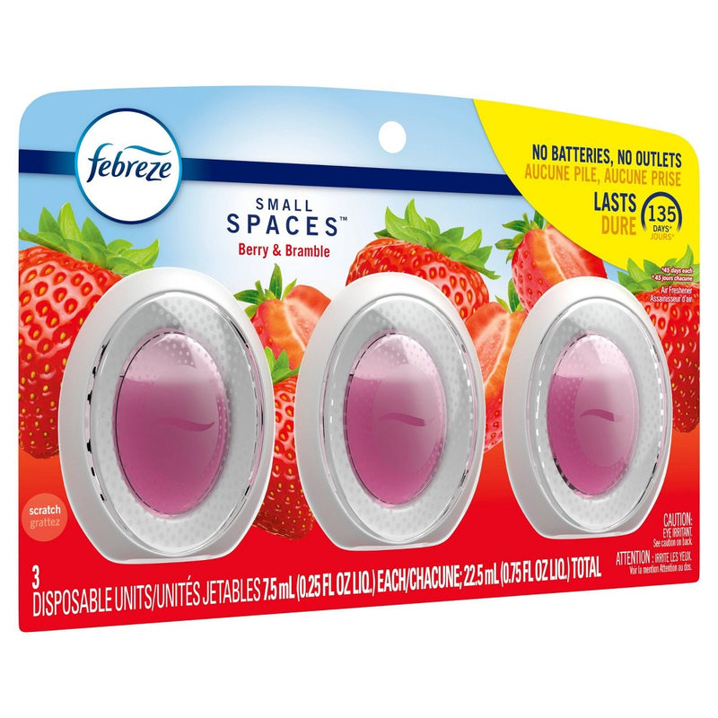 Febreze Small Spaces Air Freshener - Berry & Bramble - 2.25 fl oz/3pk