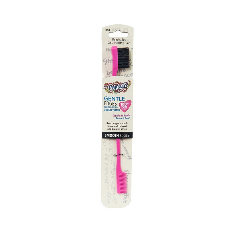 Camryn's BFF Gentle Edges Double-Sided Hair Brush/Comb - Hot Pink