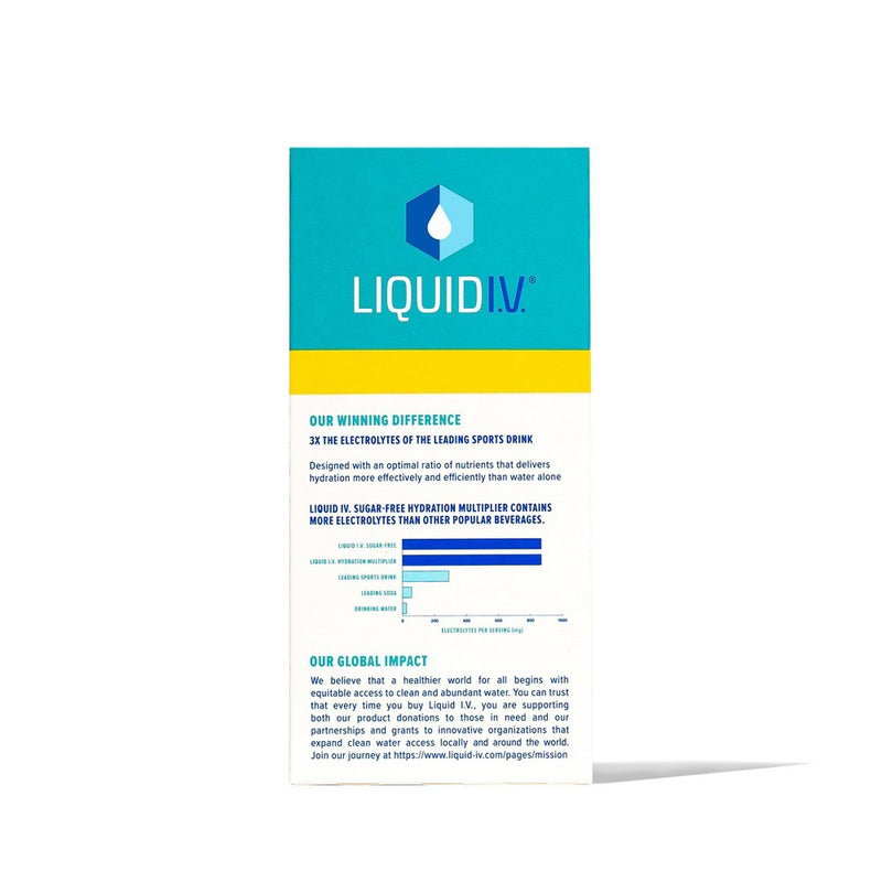 Liquid I.V. Sugar Free Hydration Multiplier Vegan Powder Electrolyte Supplements - Lemon Lime - 0.45oz /10ct