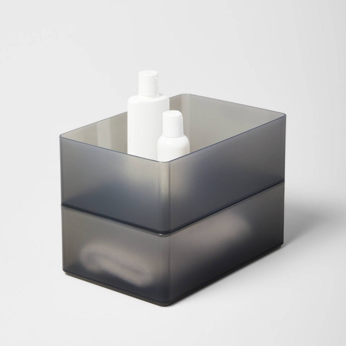 Large Plastic Bathroom Tray Black - Brightroom