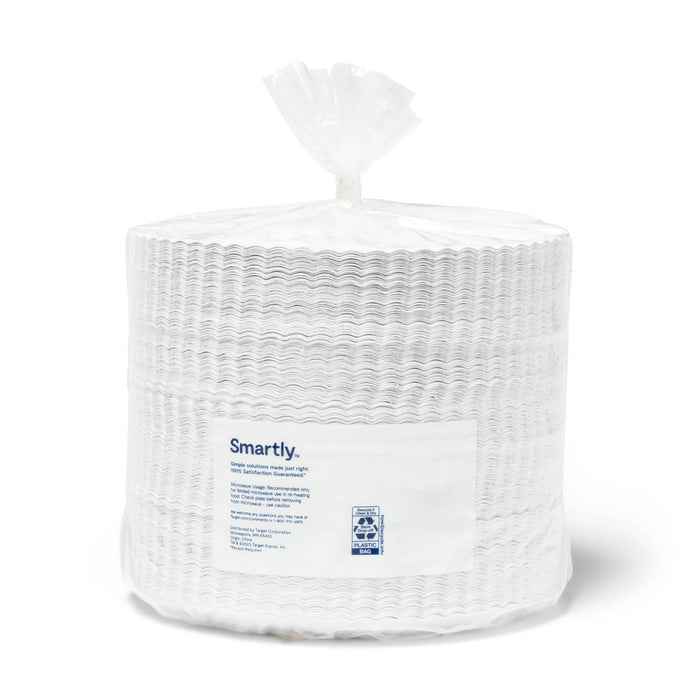 Coated Disposable Paper Plates - 9"- 300ct - Smartly