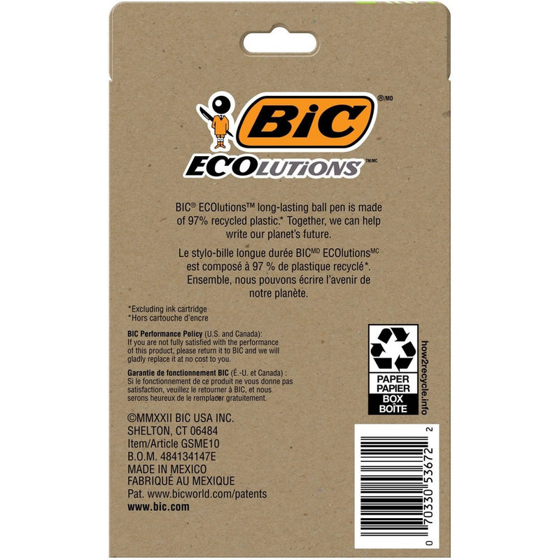 BiC 10pk ECOlutions Ballpoint Pens Black Ink