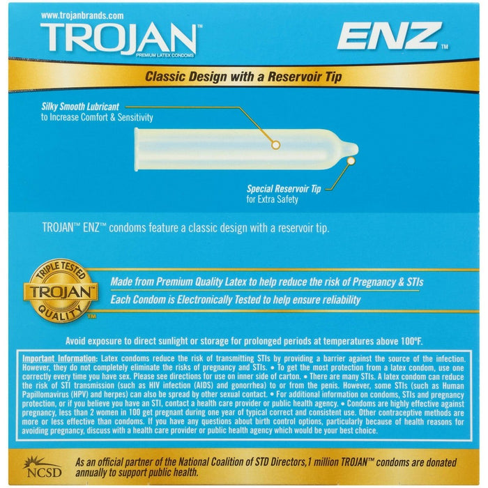 Trojan ENZ for Contraception and STI Protection Lubricated Condoms - 36ct