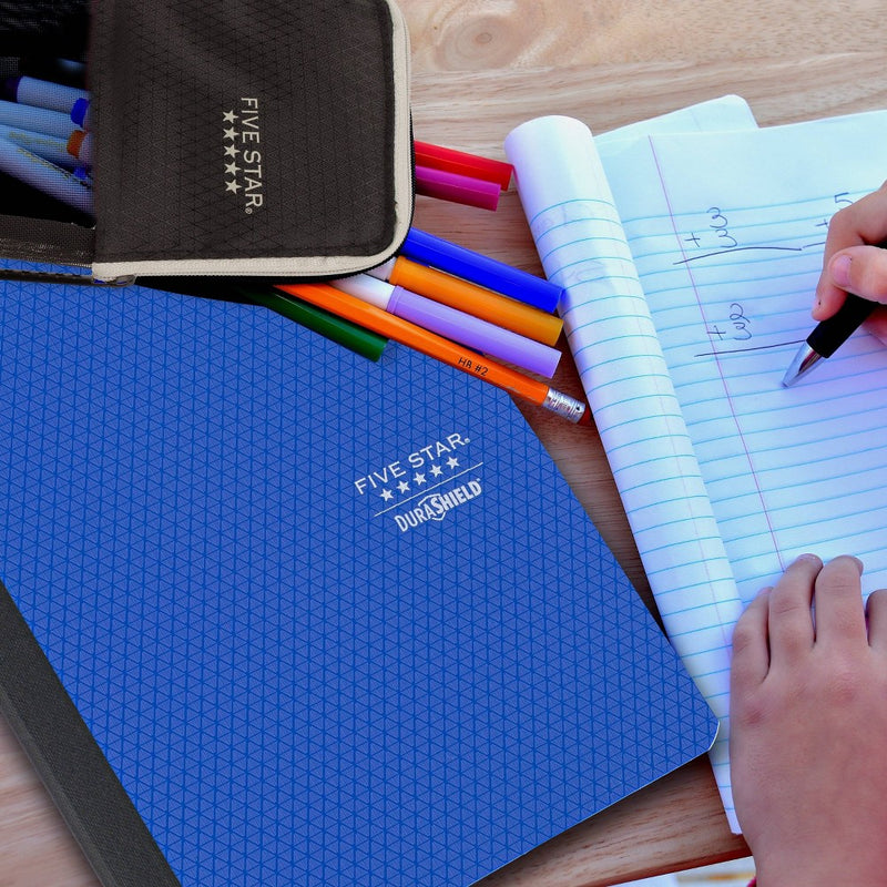 Five Star 100 Sheets Wide Ruled Anti-Microbial Composition Book Cobalt Blue
