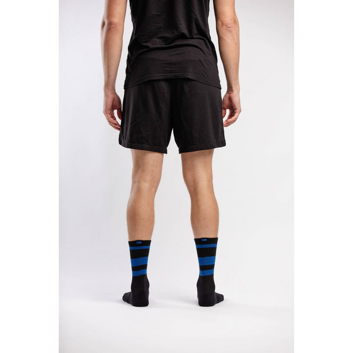 Pair of Thieves Men's 3pk Stripe Cushion Crew Casual Socks - Blue/Green/White 8-12