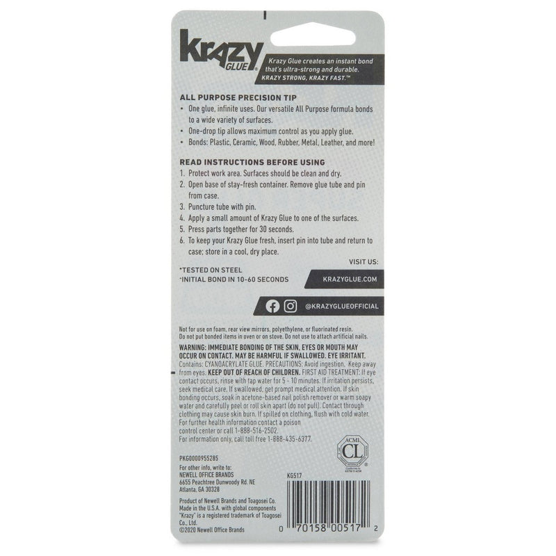 Krazy Glue All Purpose Precision Tip Super Glue 2g