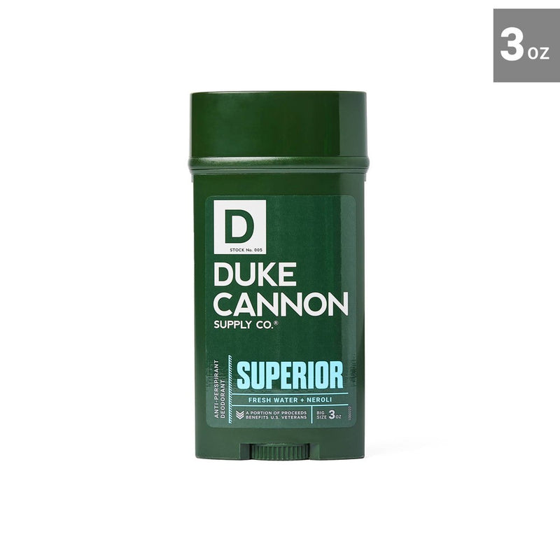 Duke Cannon Antiperspirant & Deodorant - Superior - Maximum-Strength Antiperspirant for Men - Scented - 3 oz