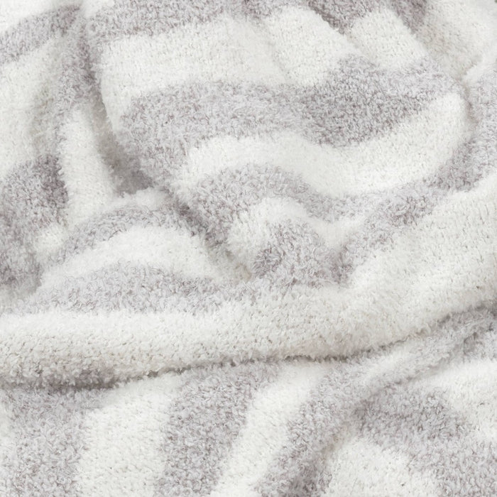 Cozy Feathery Knit Zebra Throw Blanket Gray - Threshold