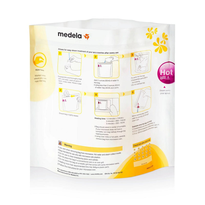 Medela Quick Clean Micro-Steam Sanitizing Bags - 12ct