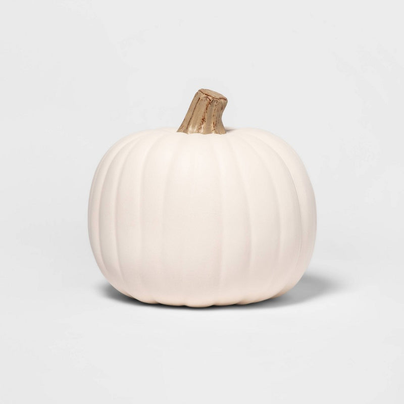 9" Carvable Faux Halloween Pumpkin Cream - Hyde & EEK! Boutique