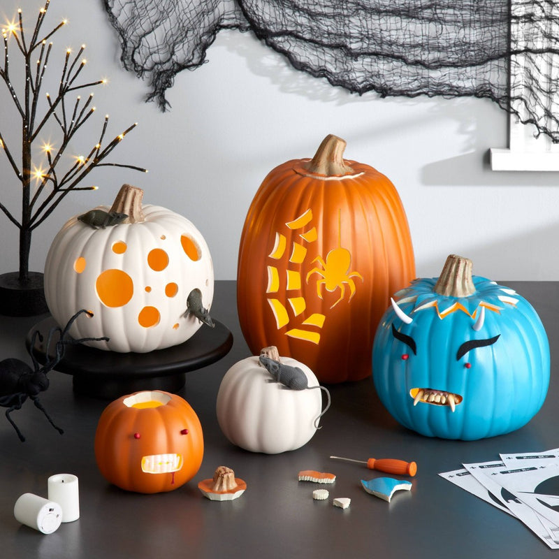 9" Carvable Faux Halloween Pumpkin Cream - Hyde & EEK! Boutique