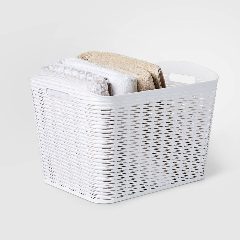 Wave XL Curved Storage Bin White - Brightroom