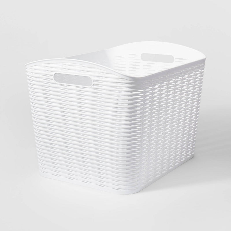Wave XL Curved Storage Bin White - Brightroom