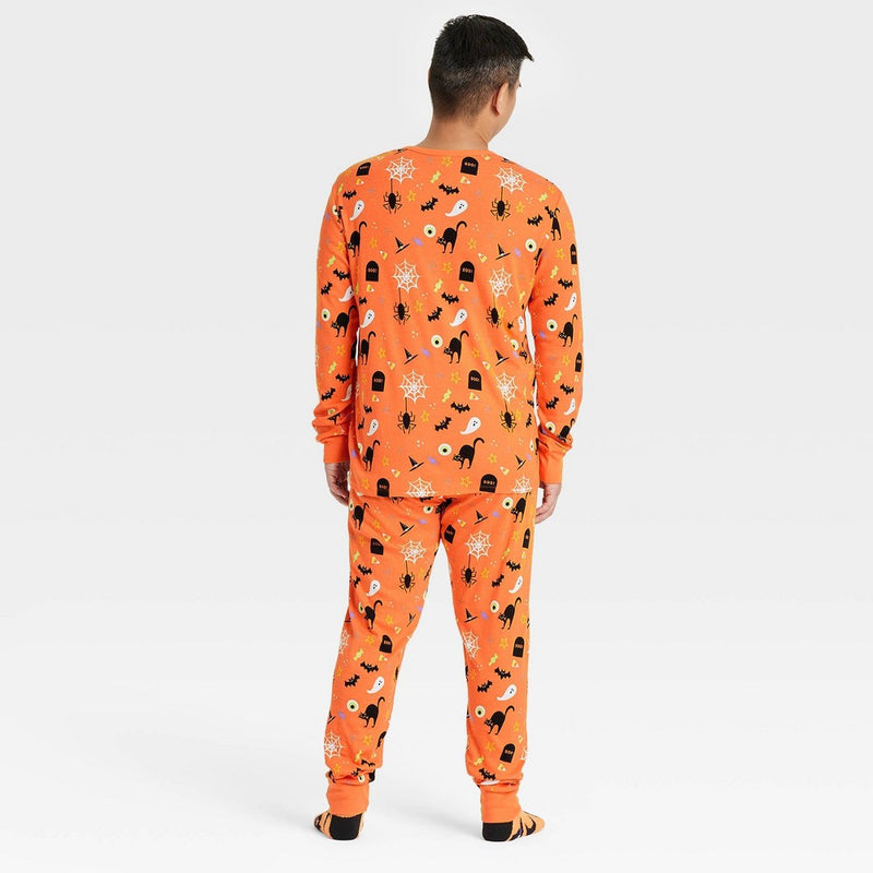 Men's Halloween Family Pajama Set - Hyde & EEK! Boutique Orange XL