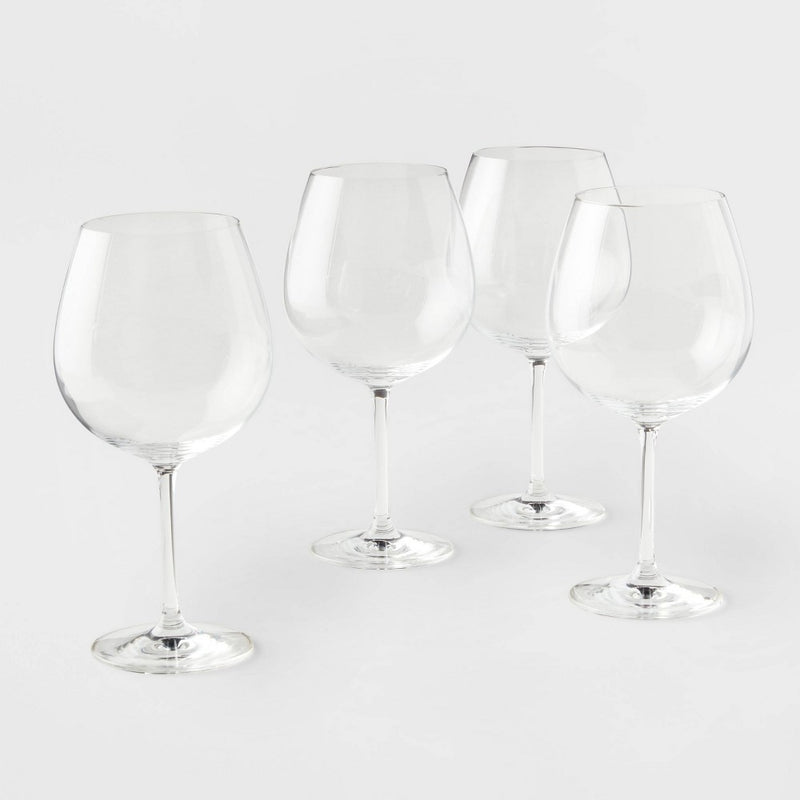 4pk Geneva Crystal 27.1oz Wine Glasses Red - Threshold Signature