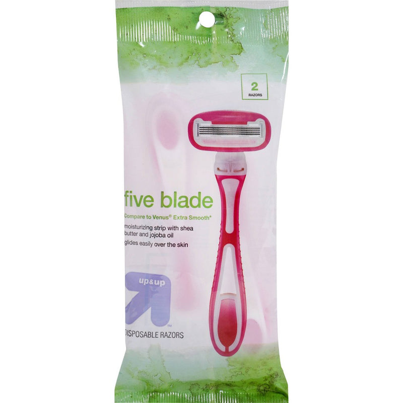 Blade Disposable Razor - Trial Size - 5 Blade/2ct - up & up