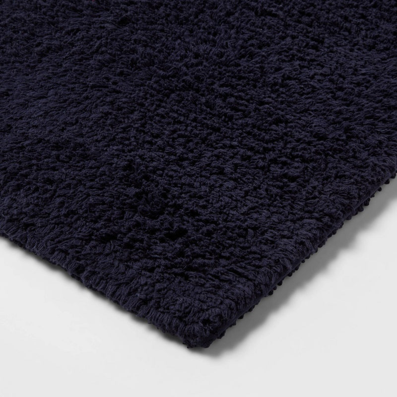 20"x34" Performance Plus Cotton Reversible Bath Rug/Runner Navy - Threshold