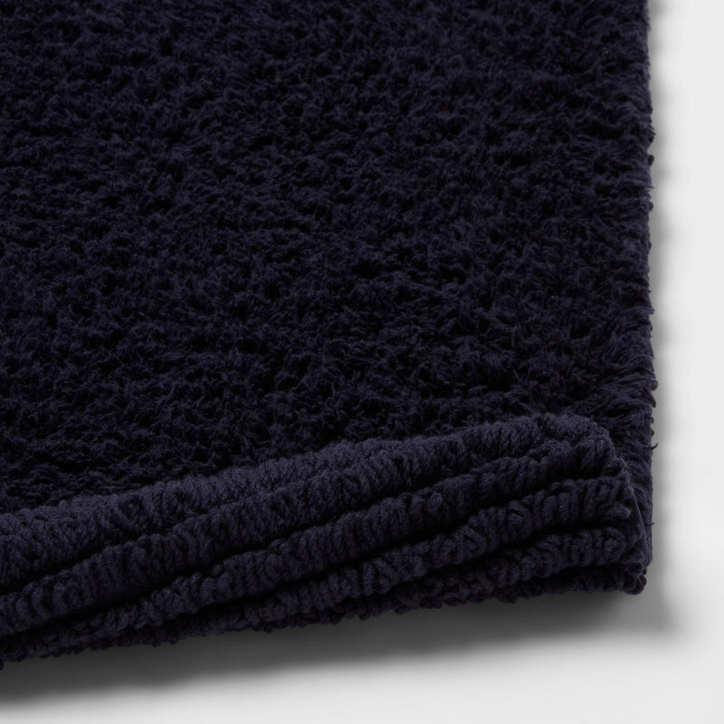 20"x34" Performance Plus Cotton Reversible Bath Rug/Runner Navy - Threshold