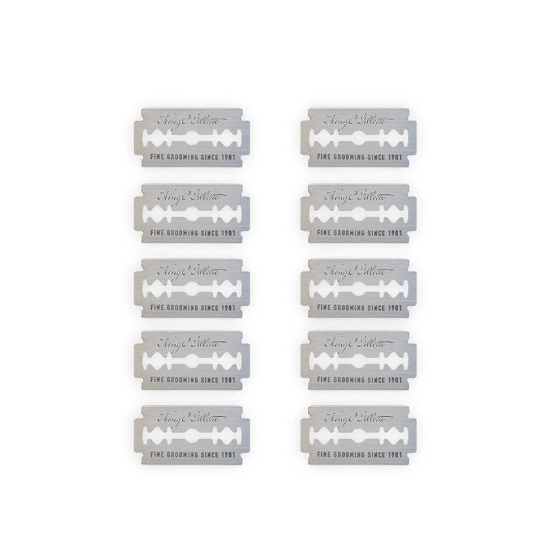 King C. Gillette Men's Double Edge Safety Razor Blades - 10ct