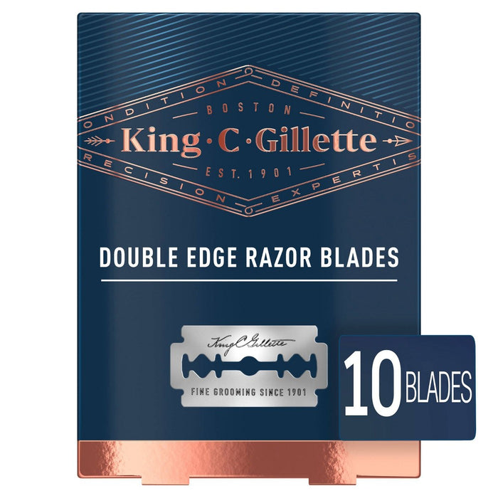 King C. Gillette Men's Double Edge Safety Razor Blades - 10ct