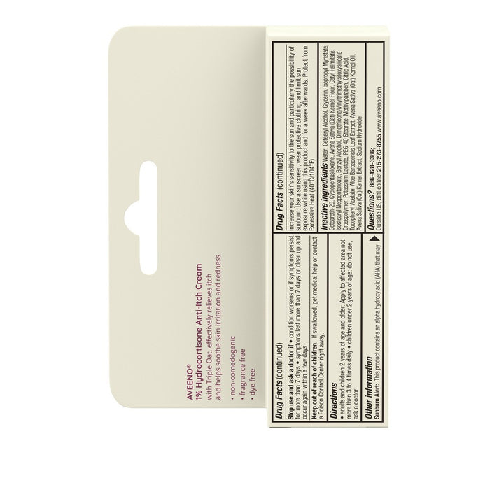 Aveeno Active Naturals Anti-itch Cream - 1oz EXP: 01/2027