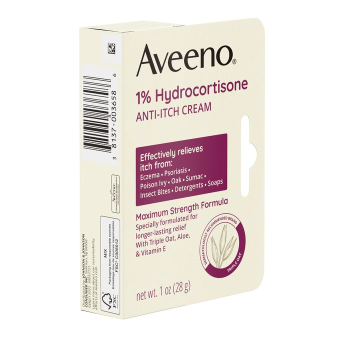 Aveeno Active Naturals Anti-itch Cream - 1oz EXP: 01/2027