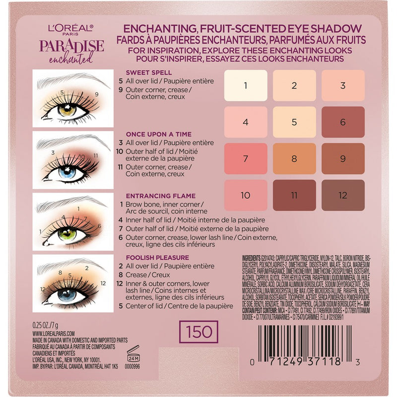 L'Oreal Paris Paradise Enchanted Scented Eyeshadow Palette - 150 Multi - 0.25 oz