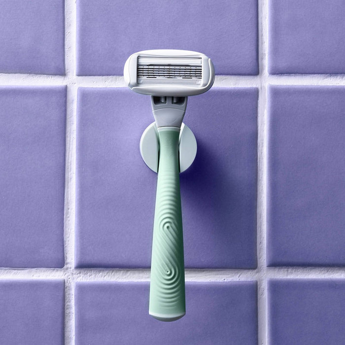 Flamingo 5-Blade Women's Razor - 1 Razor Handle + 2 Razor Blade Refills - Sage
