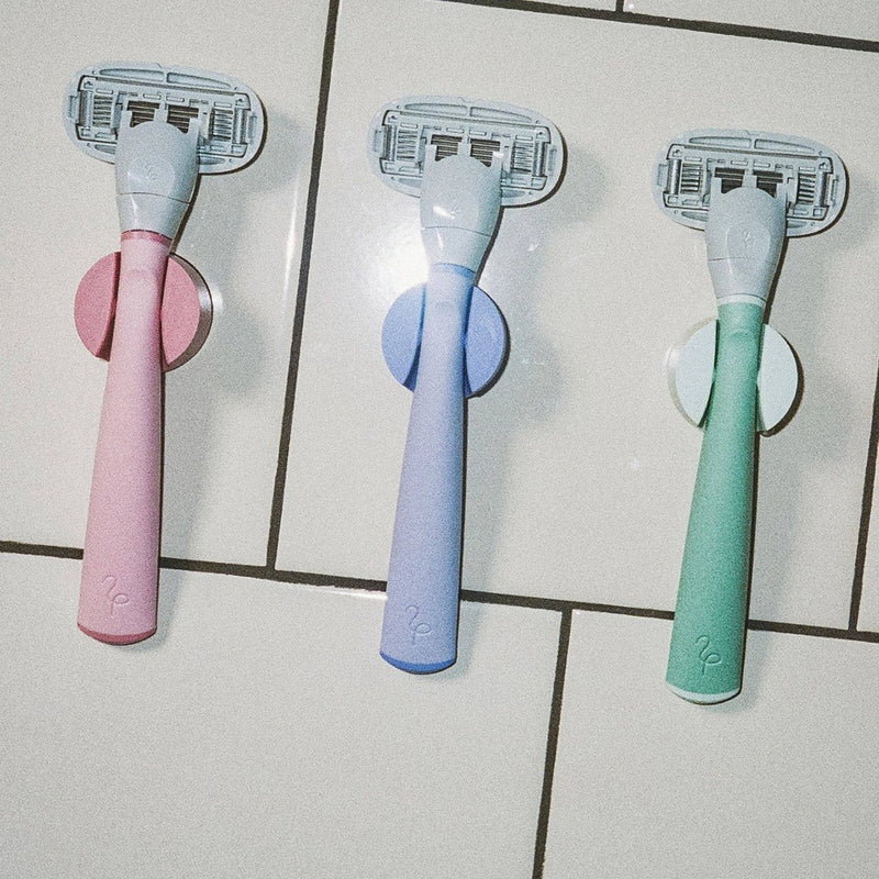 Flamingo 5-Blade Women's Razor - 1 Razor Handle + 2 Razor Blade Refills - Sage