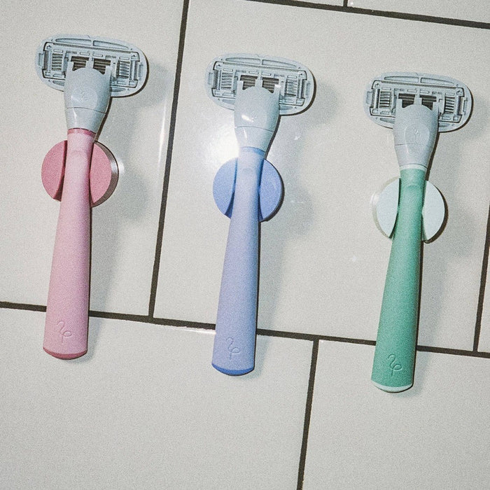 Flamingo 5-Blade Women's Razor - 1 Razor Handle + 2 Razor Blade Refills - Sage