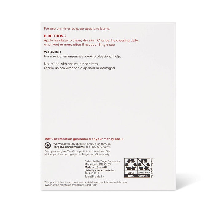 Large Adhesive Pad Flexible Fabric Bandages - 10ct - up & up