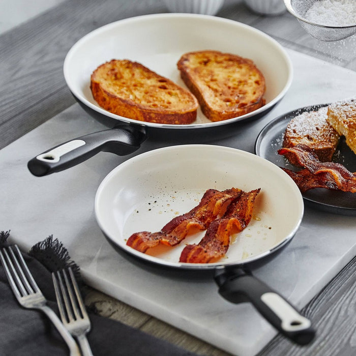 GreenPan Rio 8" and 11" Ceramic Non-Stick Breakfast Set Black